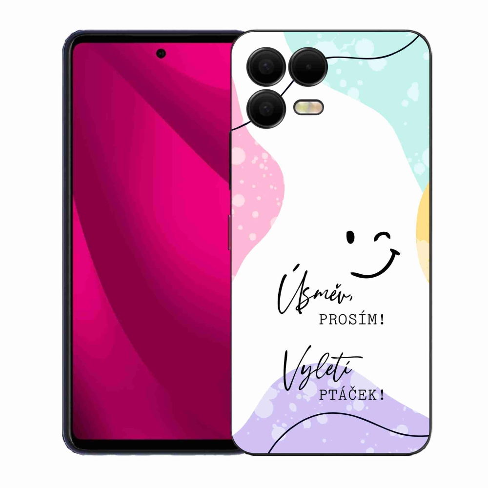 Gelový kryt mmCase na T-Mobile T Phone 3 Pro - vtipný text 4 bílé pozadí