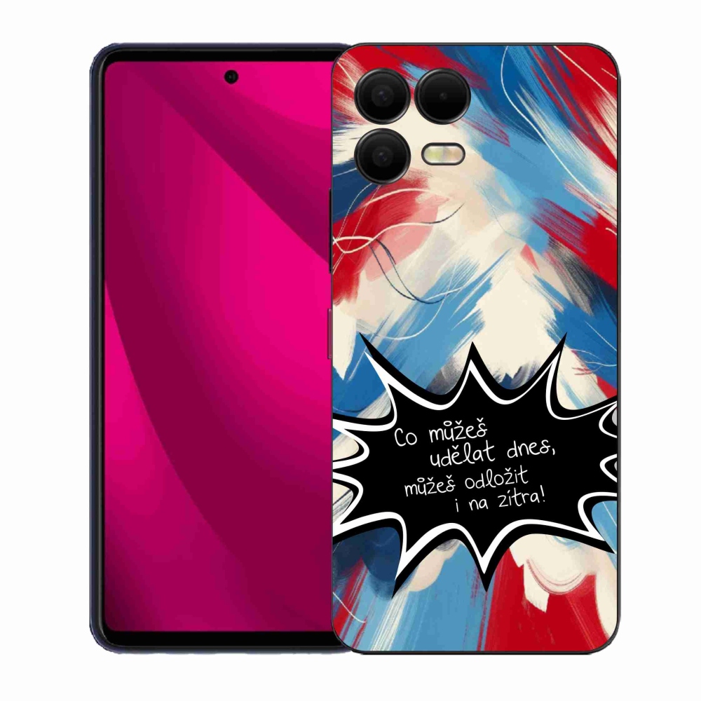 Gelový kryt mmCase na T-Mobile T Phone 3 Pro - vtipný text 9 černé pozadí