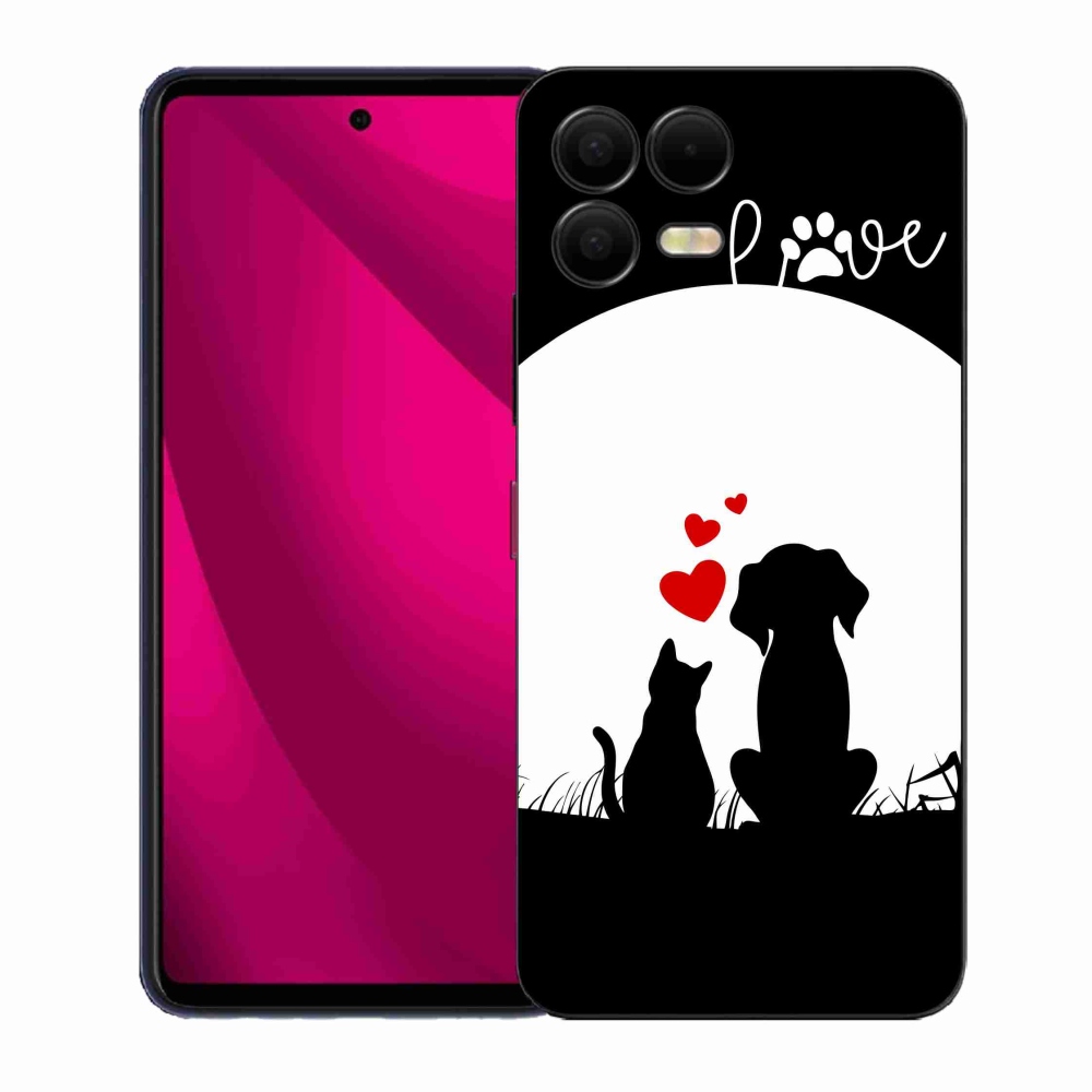 Gelový kryt mmCase na T-Mobile T Phone 3 Pro - zvířecí láska