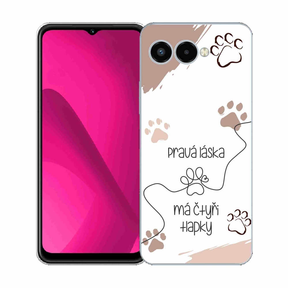 Gelový kryt mmCase na T-Mobile T Phone 3 - psí motiv 1 bílé pozadí