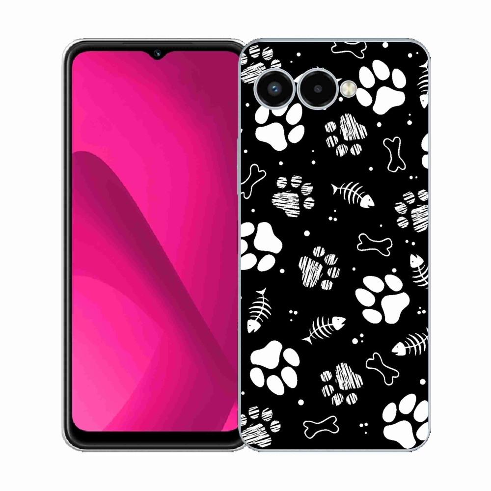 Gelový kryt mmCase na T-Mobile T Phone 3 - psí tlapky