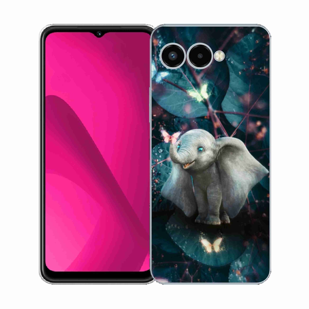 Gelový kryt mmCase na T-Mobile T Phone 3 - roztomilý slon