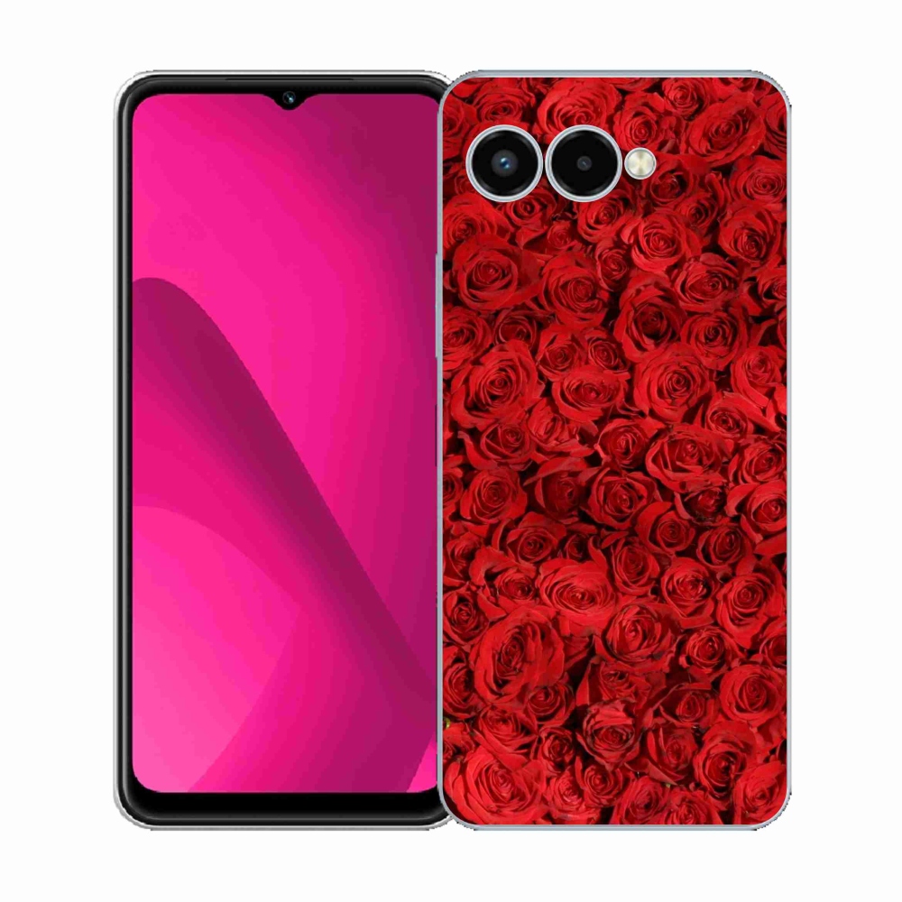 Gelový kryt mmCase na T-Mobile T Phone 3 - růže