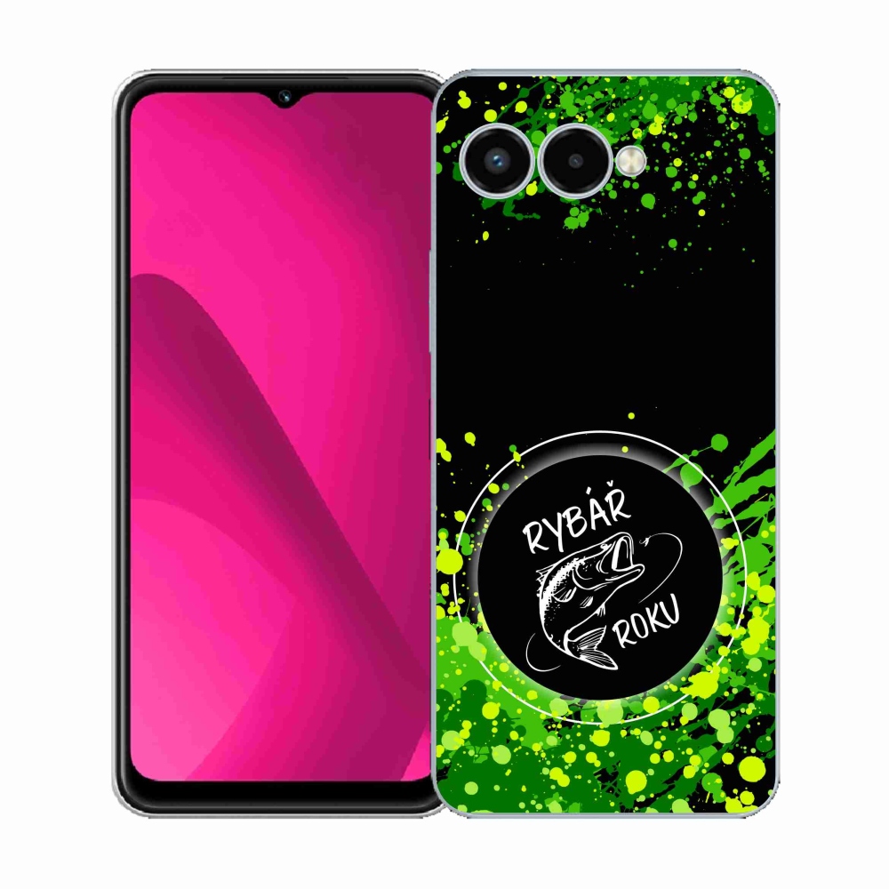 Gelový kryt mmCase na T-Mobile T Phone 3 - rybář roku černé pozadí