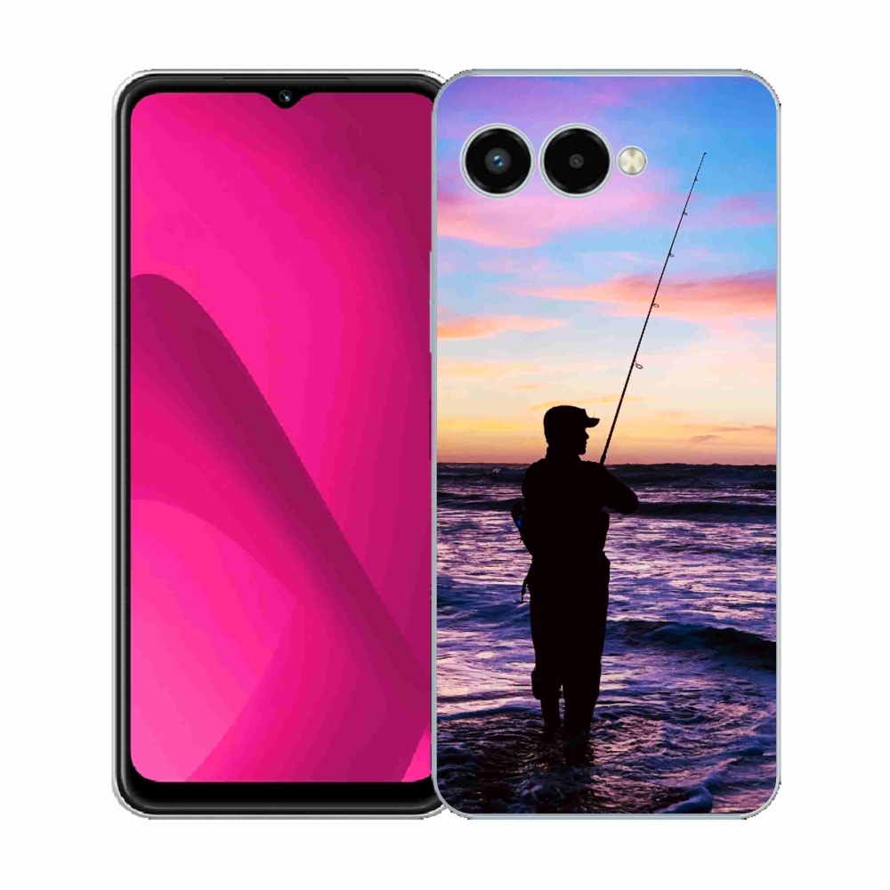 Gelový kryt mmCase na T-Mobile T Phone 3 - rybaření 1