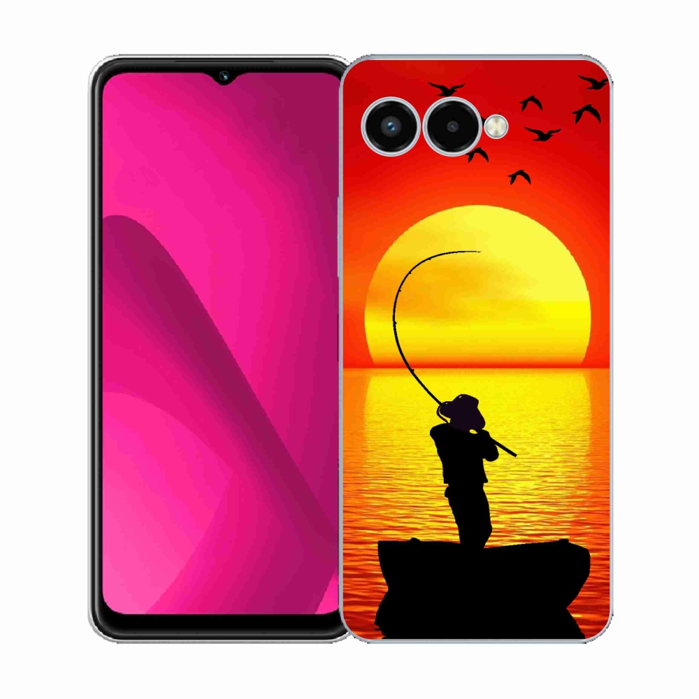 Gelový kryt mmCase na T-Mobile T Phone 3 - rybaření