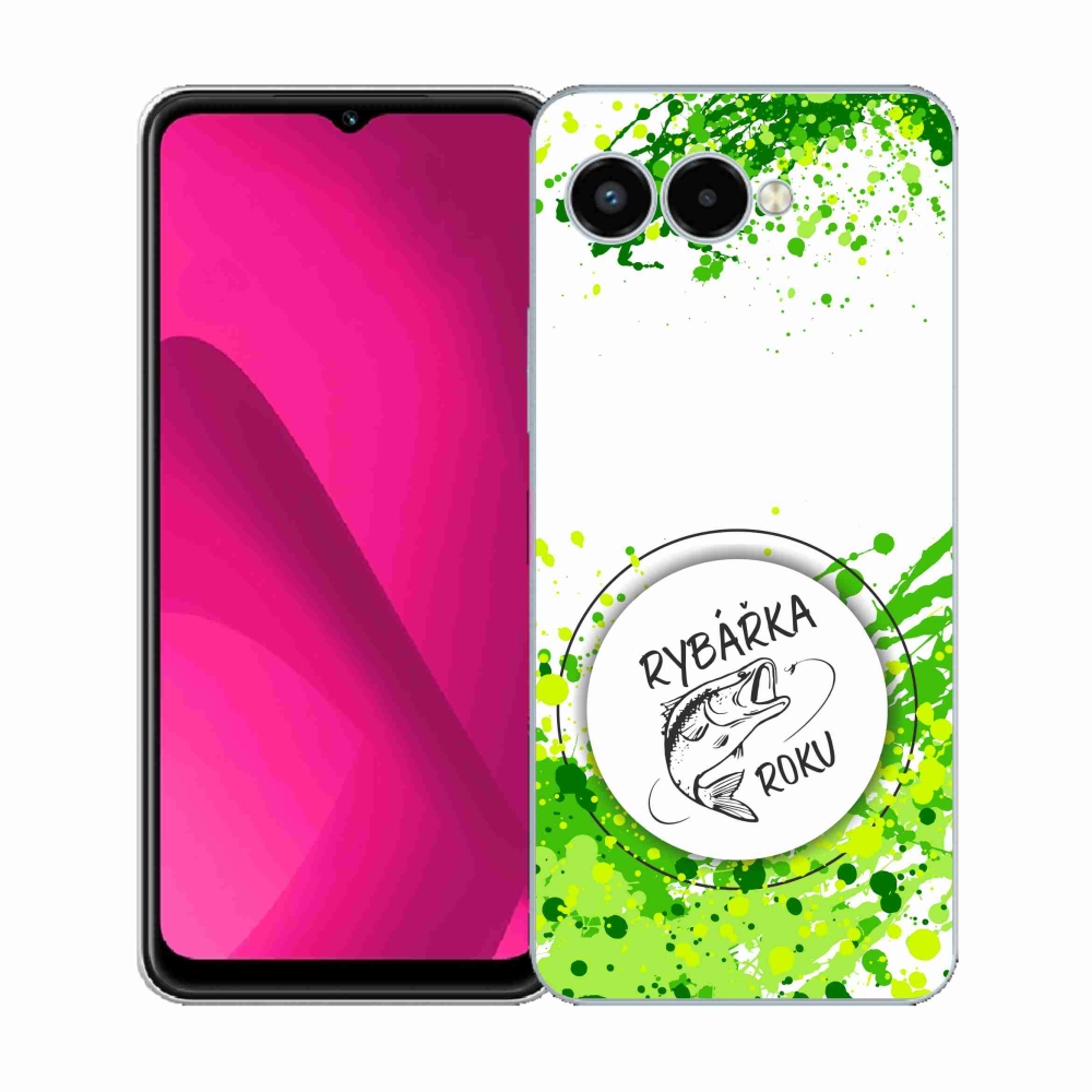 Gelový kryt mmCase na T-Mobile T Phone 3 - rybářka roku bílé pozadí