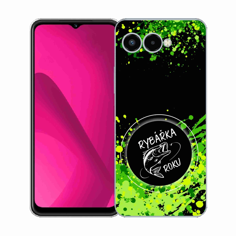 Gelový kryt mmCase na T-Mobile T Phone 3 - rybářka roku černé pozadí