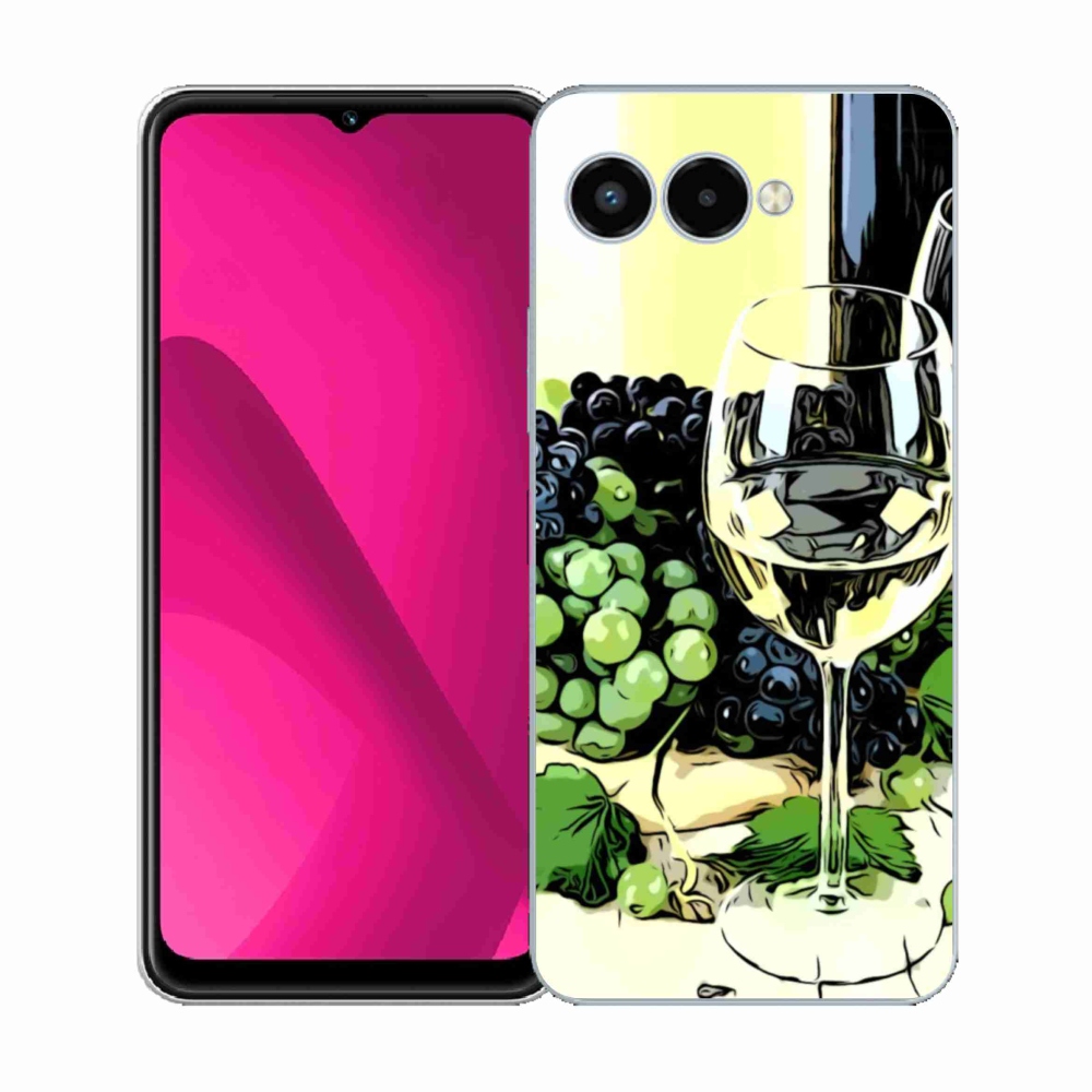 Gelový kryt mmCase na T-Mobile T Phone 3 - sklenka vína