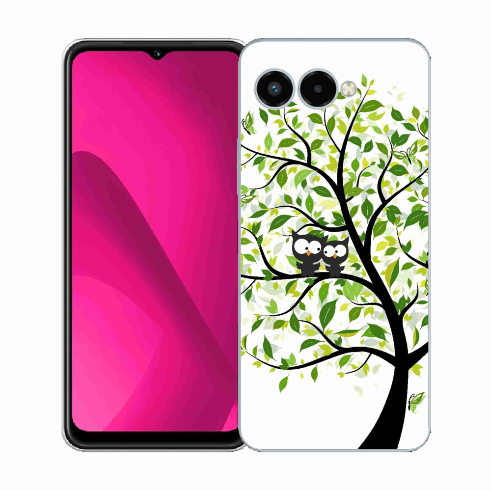 Gelový kryt mmCase na T-Mobile T Phone 3 - sovičky na stromě