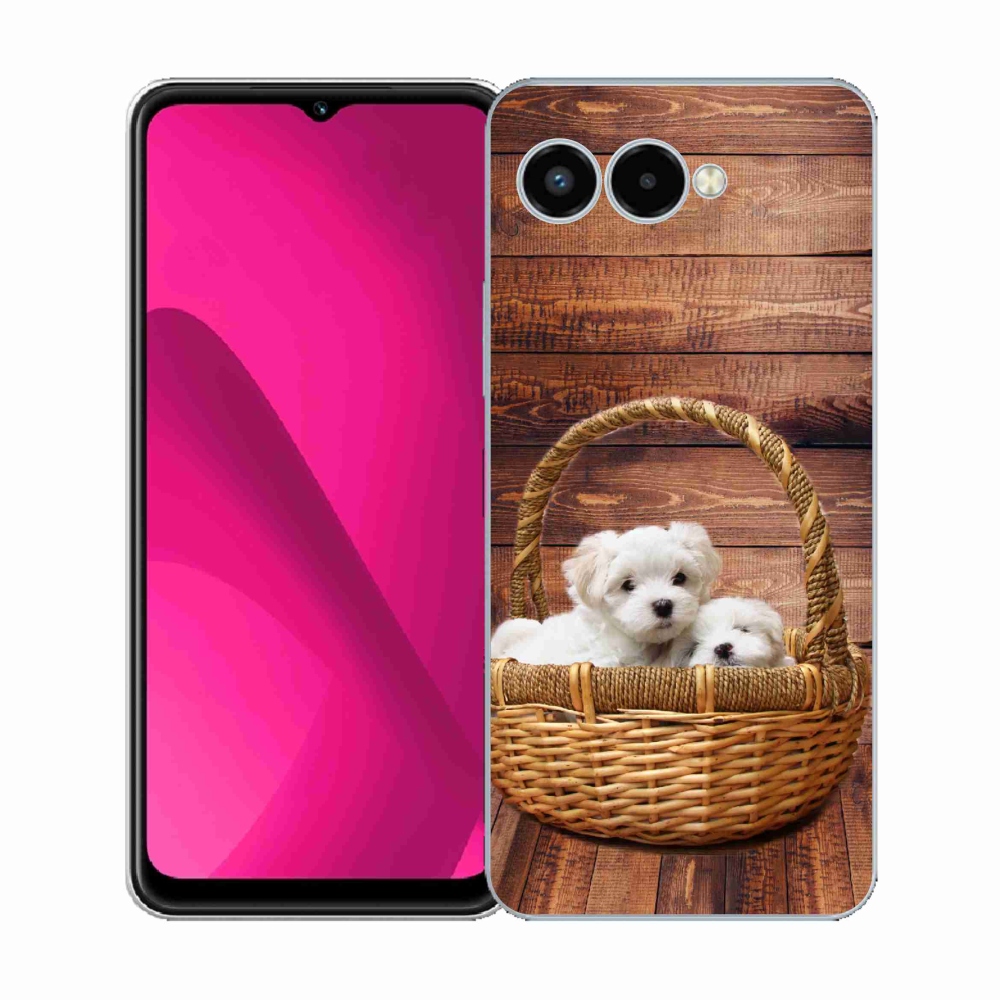 Gelový kryt mmCase na T-Mobile T Phone 3 - štěňátka
