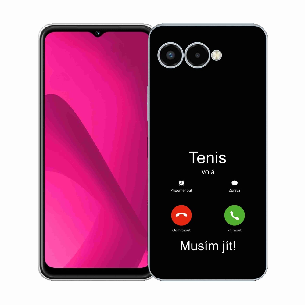 Gelový kryt mmCase na T-Mobile T Phone 3 - tenis volá černé pozadí