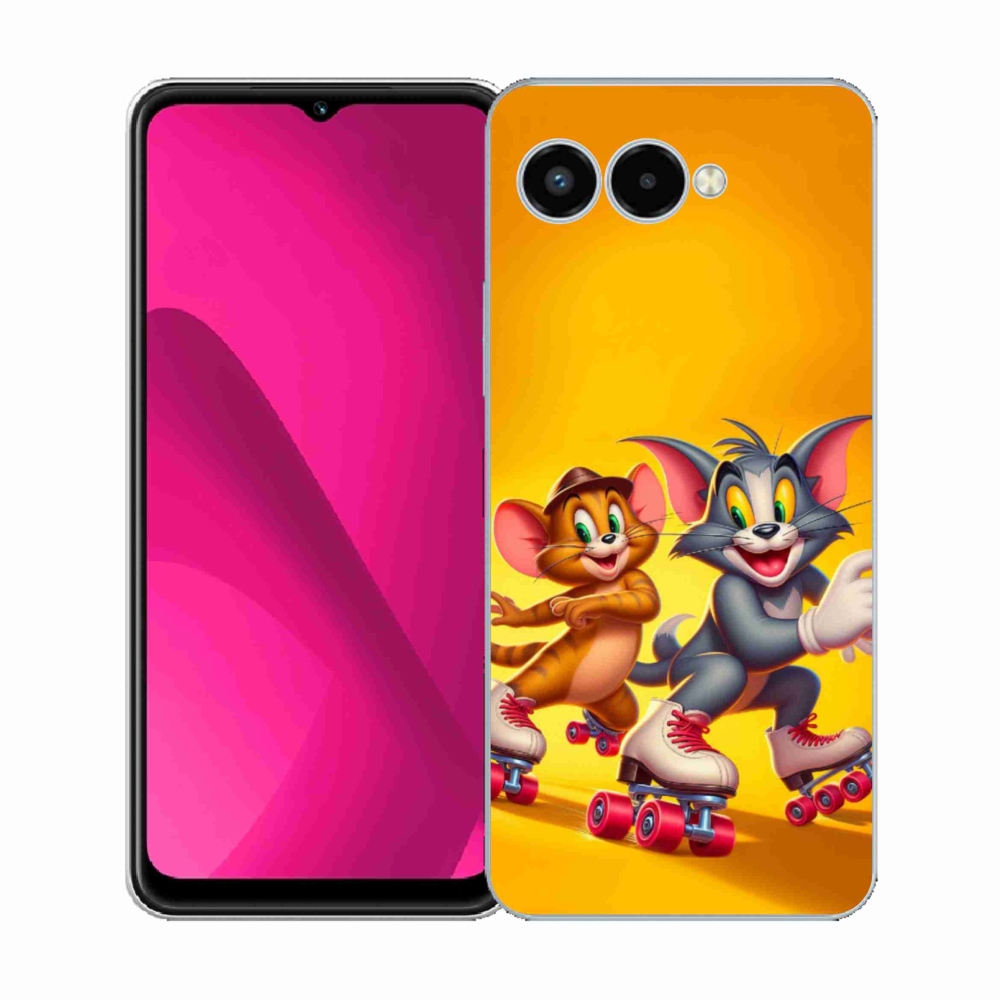 Gelový kryt mmCase na T-Mobile T Phone 3 - tom a jerry