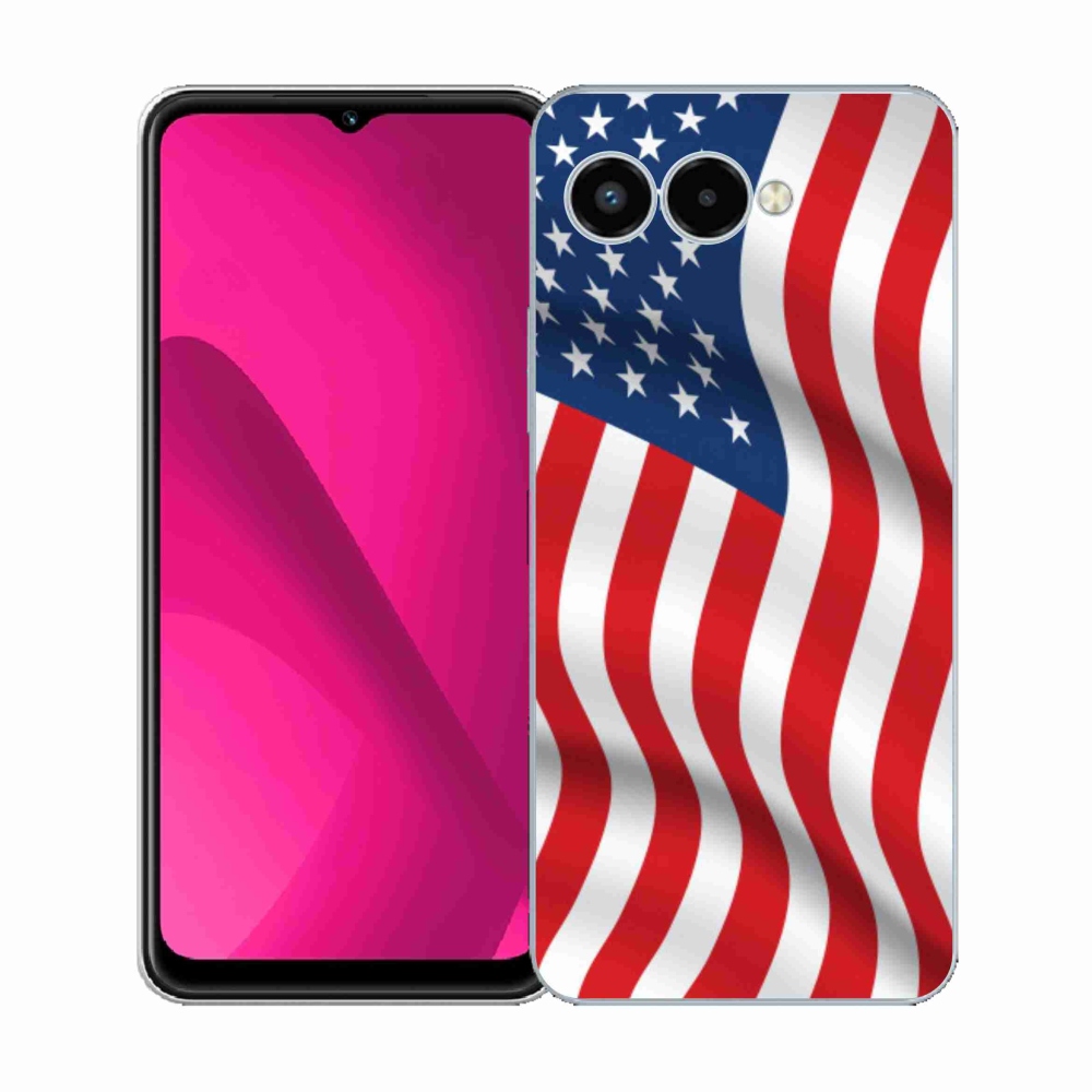 Gelový kryt mmCase na T-Mobile T Phone 3 - USA vlajka