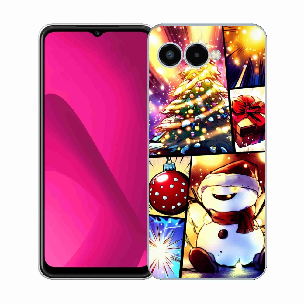 Gelový kryt mmCase na T-Mobile T Phone 3 - vánoční motivy 1