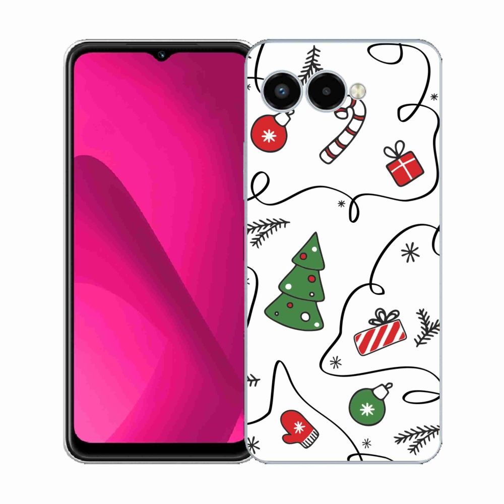 Gelový kryt mmCase na T-Mobile T Phone 3 - vánoční motivy