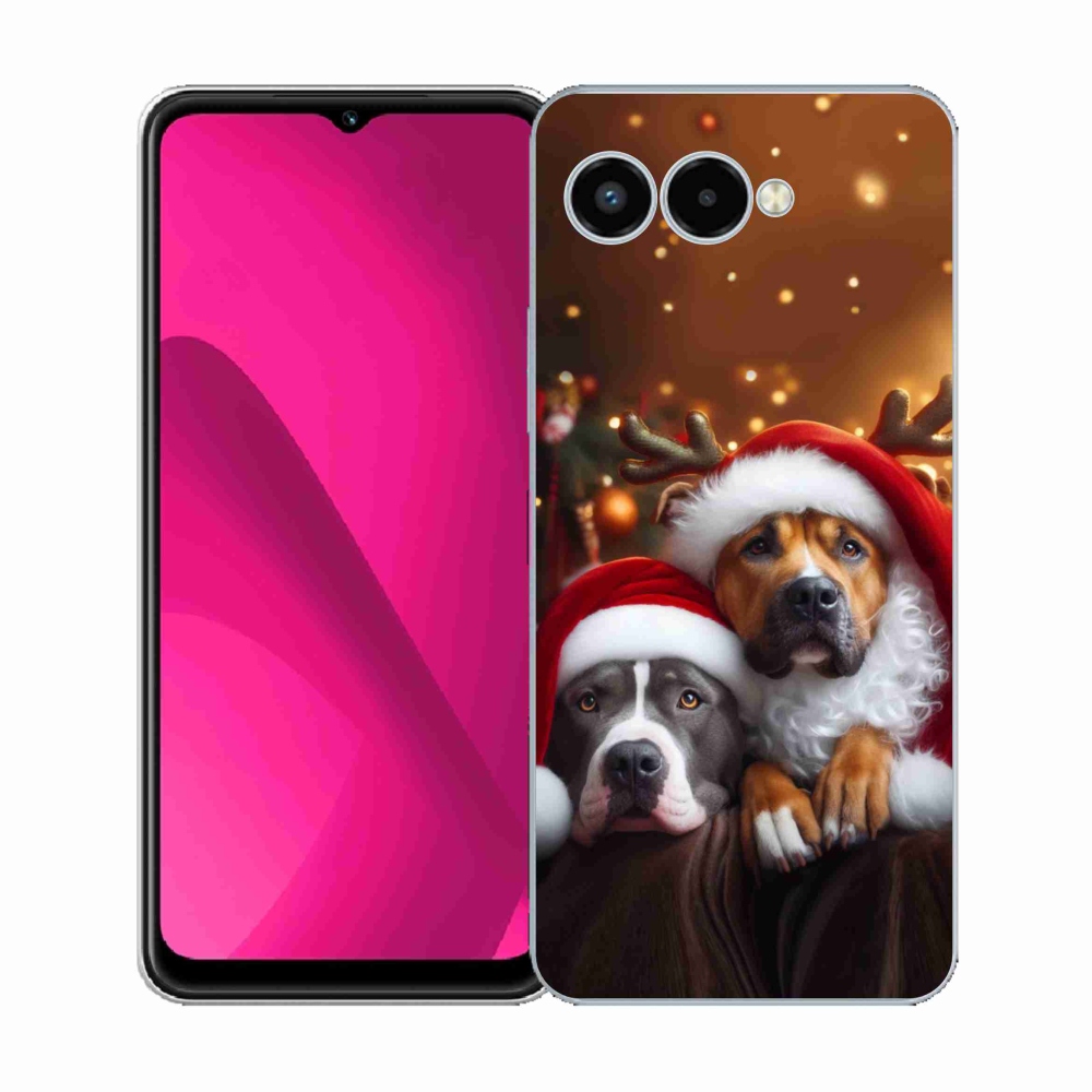 Gelový kryt mmCase na T-Mobile T Phone 3 - vánoční psi