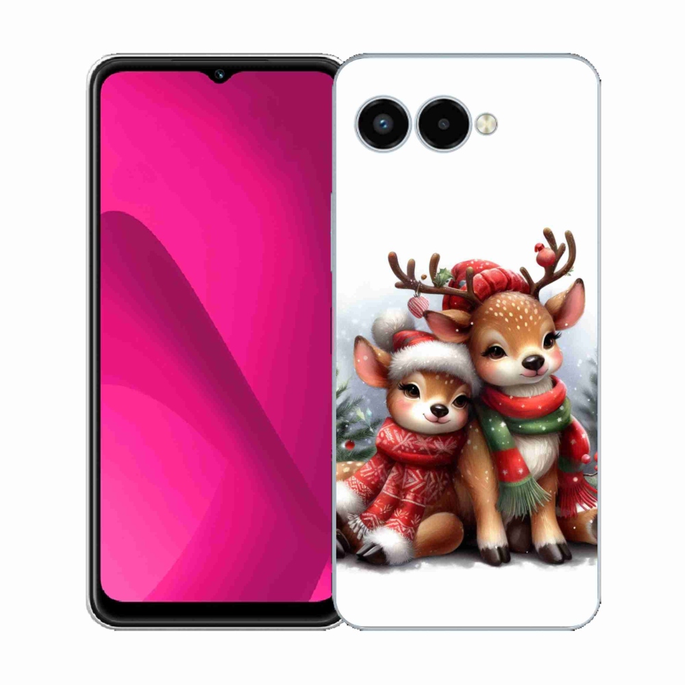 Gelový kryt mmCase na T-Mobile T Phone 3 - vánoční sobi