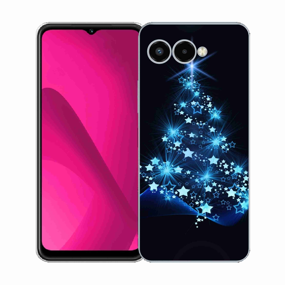 Gelový kryt mmCase na T-Mobile T Phone 3 - vánoční stromek