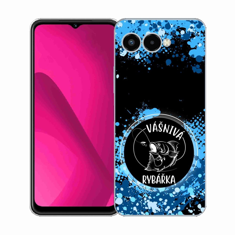 Gelový kryt mmCase na T-Mobile T Phone 3 - vášnivá rybářka černé pozadí