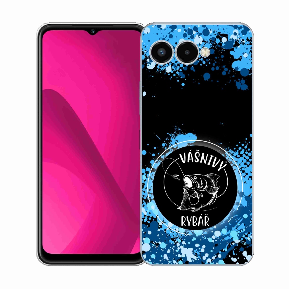 Gelový kryt mmCase na T-Mobile T Phone 3 - vášnivý rybář černé pozadí