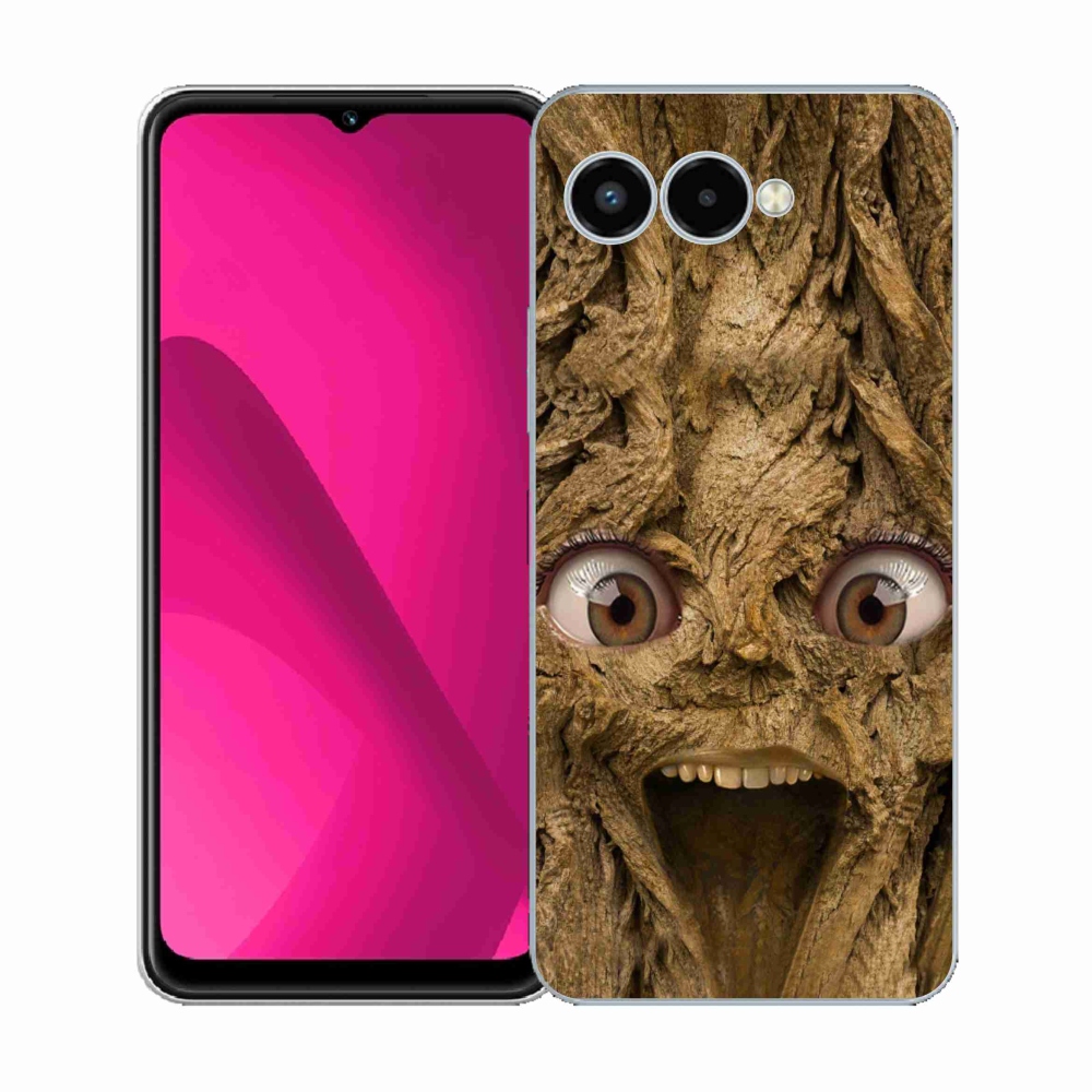 Gelový kryt mmCase na T-Mobile T Phone 3 - veselý strom s očima