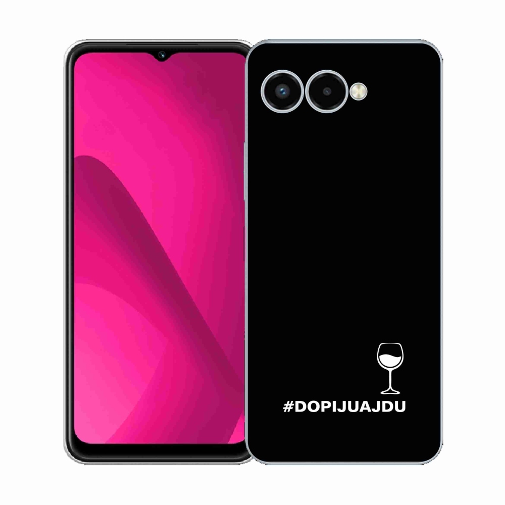 Gelový kryt mmCase na T-Mobile T Phone 3 - vinný motiv černé pozadí