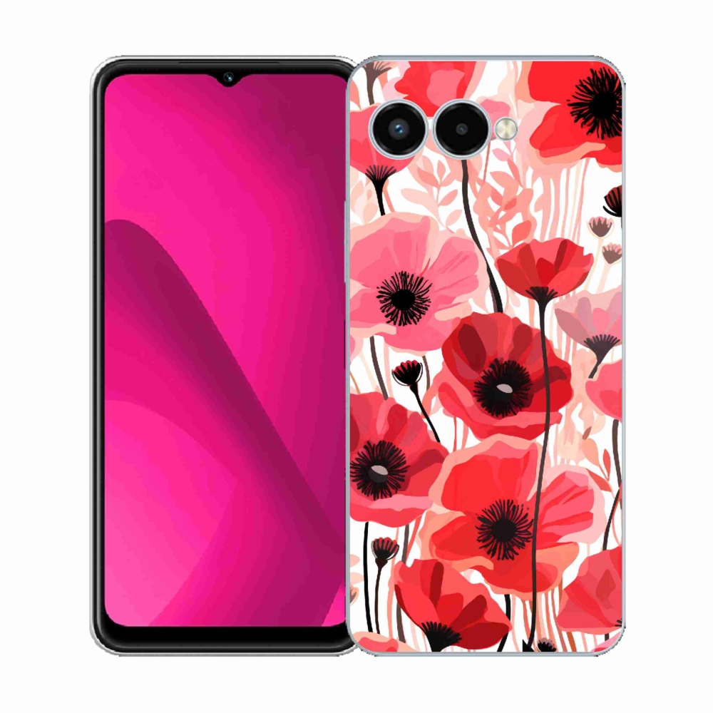 Gelový kryt mmCase na T-Mobile T Phone 3 - vlčí mák 1