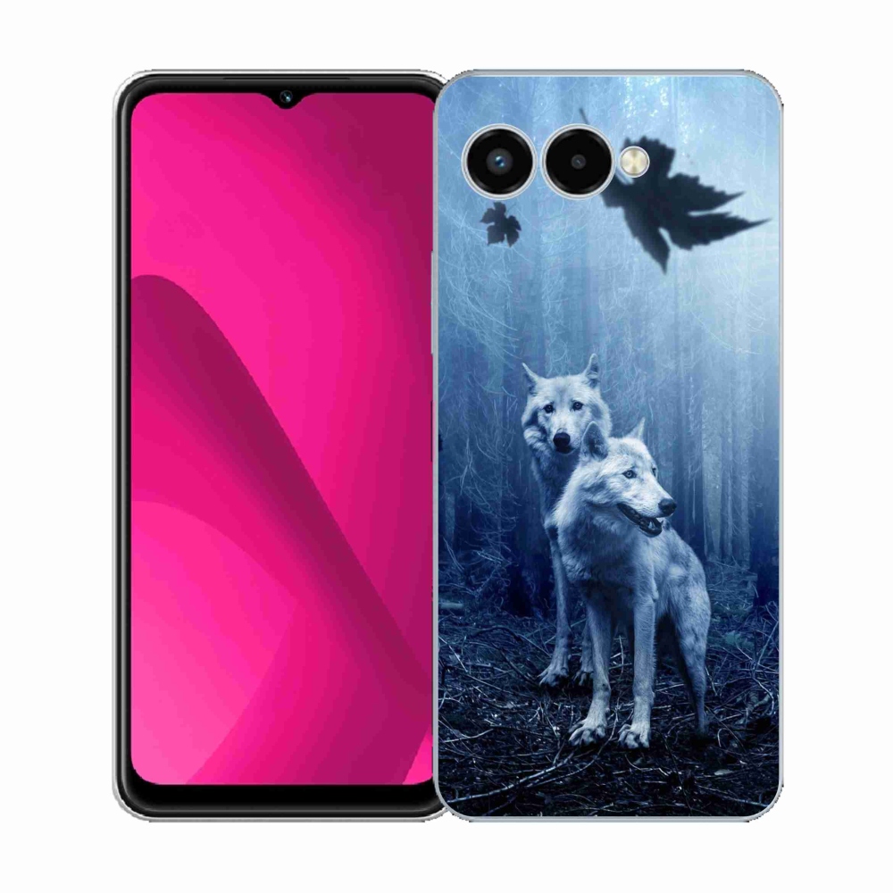 Gelový kryt mmCase na T-Mobile T Phone 3 - vlci v lese