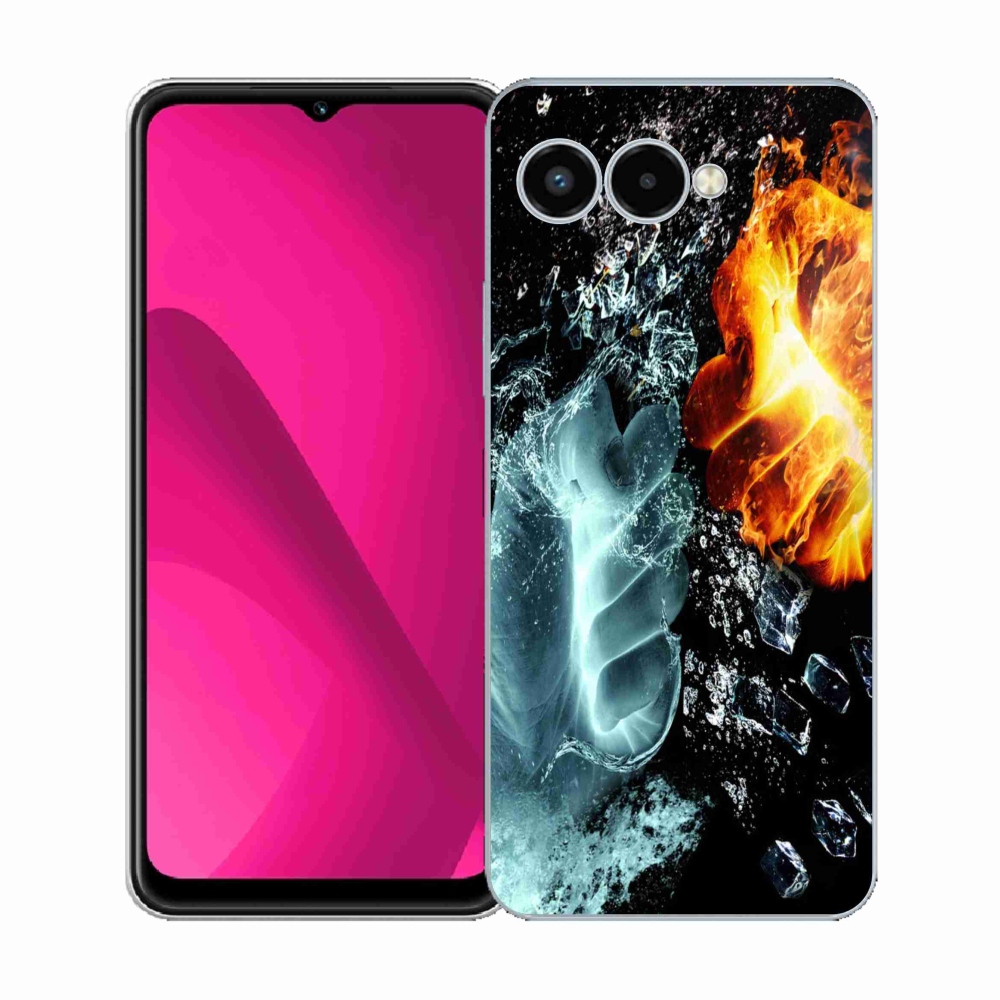 Gelový kryt mmCase na T-Mobile T Phone 3 - voda a oheň