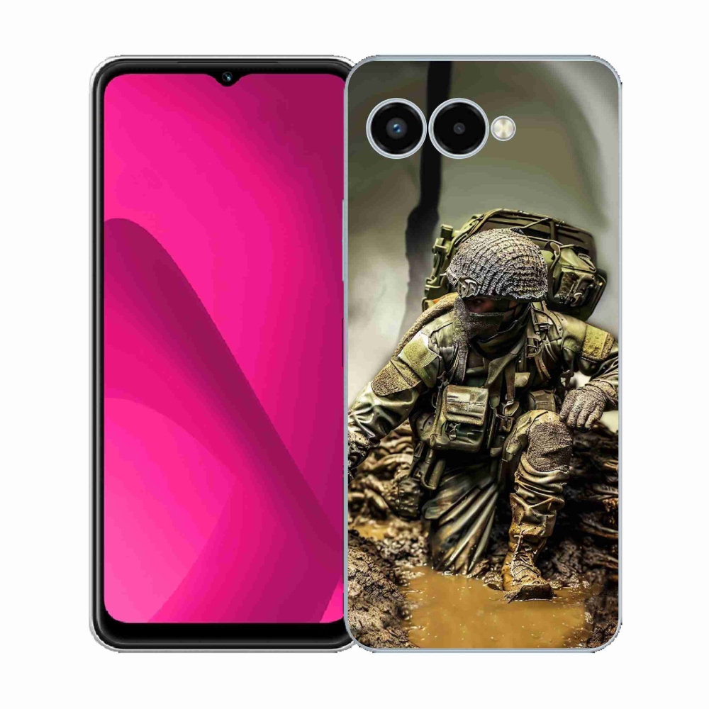Gelový kryt mmCase na T-Mobile T Phone 3 - voják