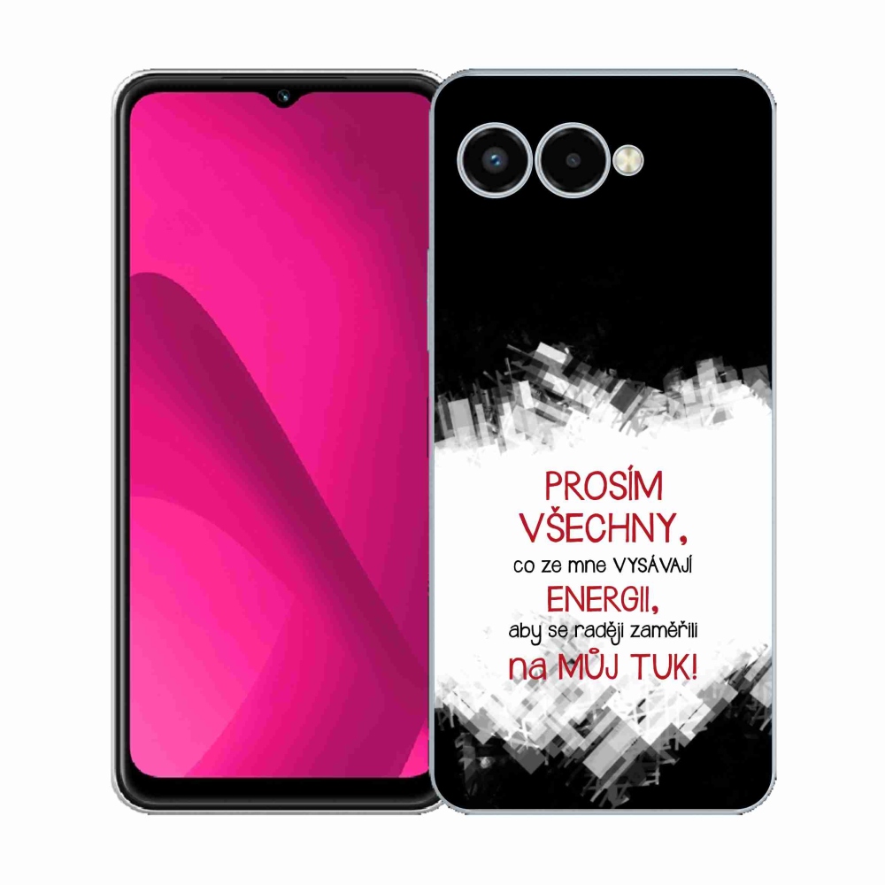 Gelový kryt mmCase na T-Mobile T Phone 3 - vtipný text 1 červený