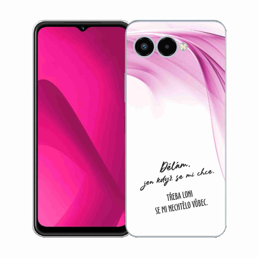 Gelový kryt mmCase na T-Mobile T Phone 3 - vtipný text 12 bílé pozadí