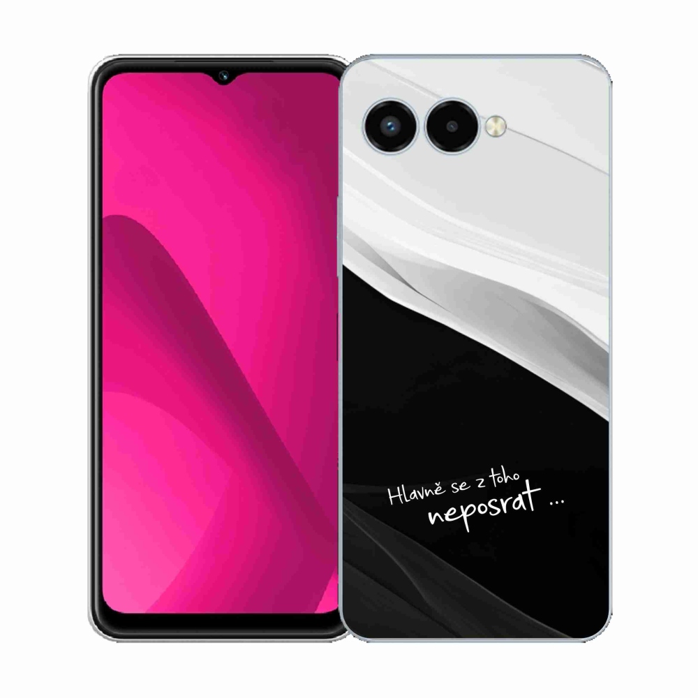Gelový kryt mmCase na T-Mobile T Phone 3 - vtipný text 13 černobílé pozadí