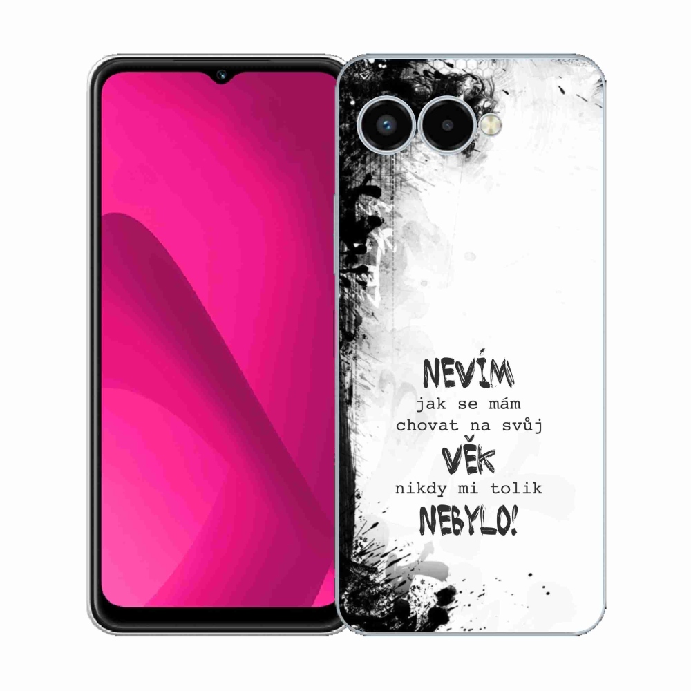 Gelový kryt mmCase na T-Mobile T Phone 3 - vtipný text 14 bílé pozadí