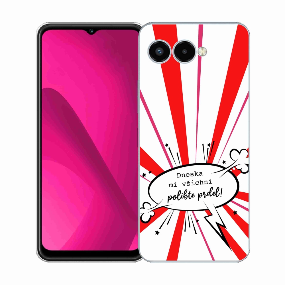 Gelový kryt mmCase na T-Mobile T Phone 3 - vtipný text 15 bílé pozadí