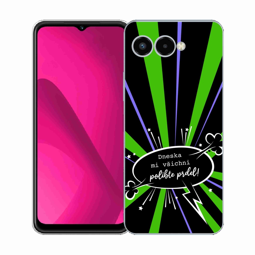 Gelový kryt mmCase na T-Mobile T Phone 3 - vtipný text 15 černé pozadí