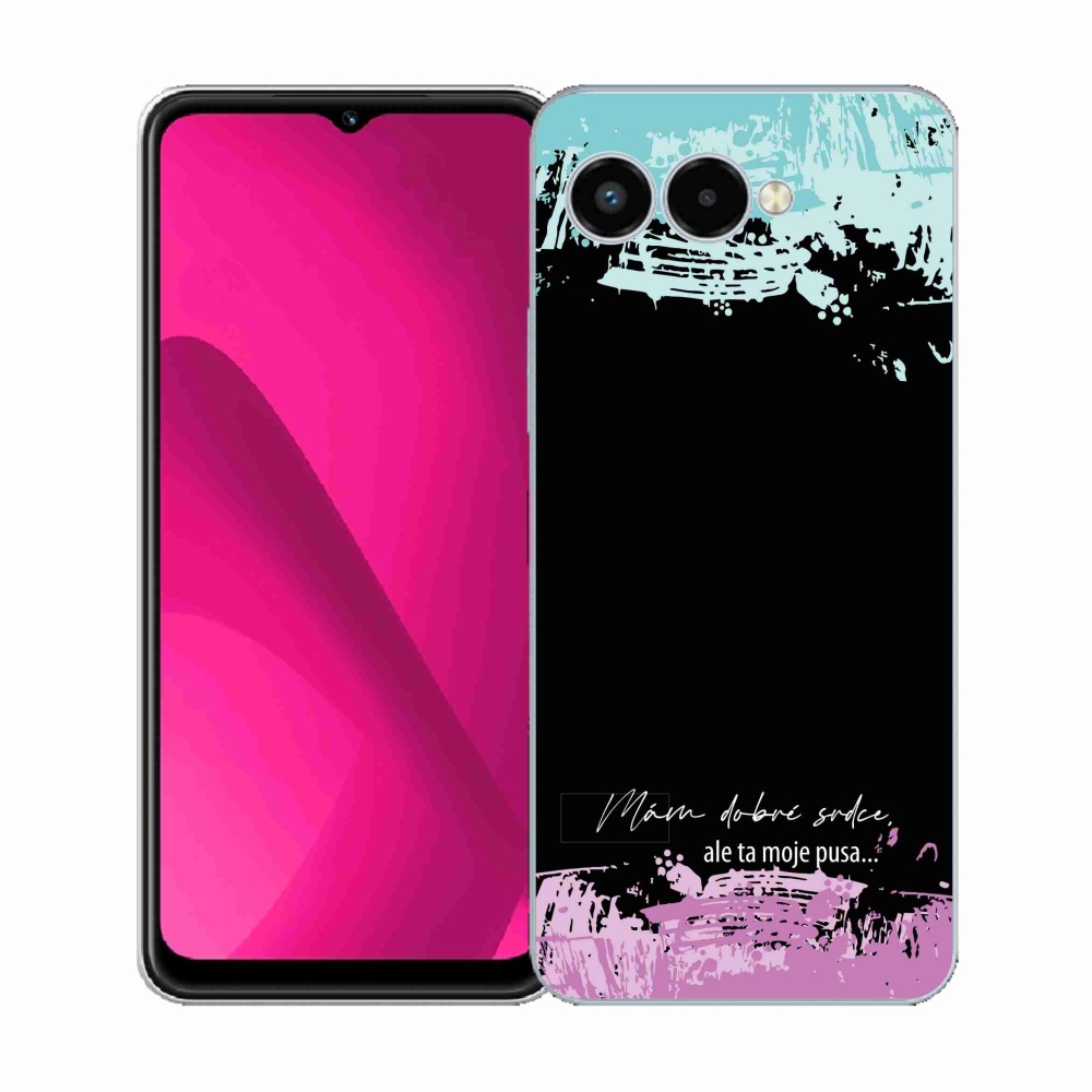 Gelový kryt mmCase na T-Mobile T Phone 3 - vtipný text 3 černé pozadí