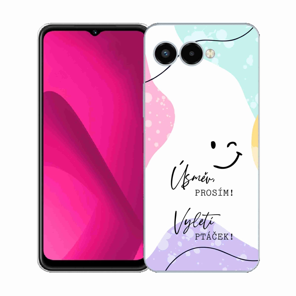 Gelový kryt mmCase na T-Mobile T Phone 3 - vtipný text 4 bílé pozadí