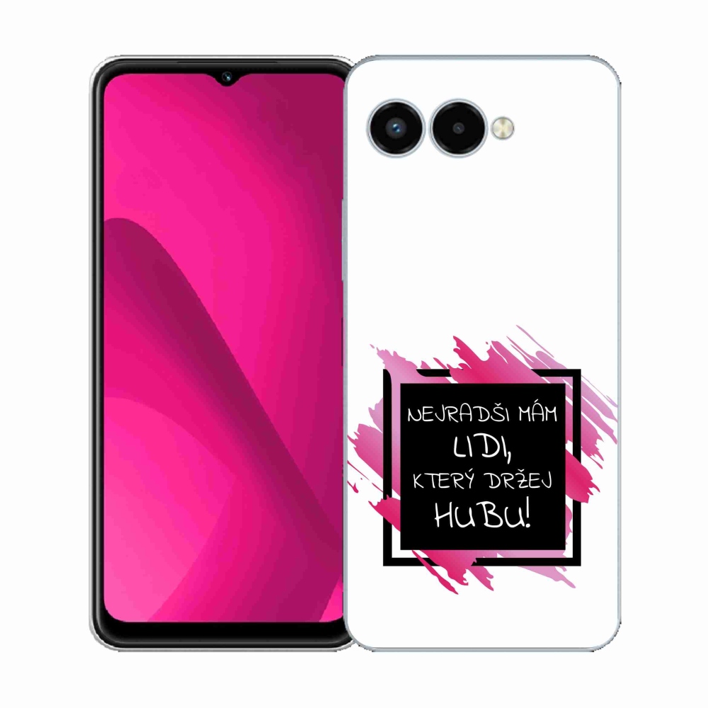 Gelový kryt mmCase na T-Mobile T Phone 3 - vtipný text 7 černobílé pozadí