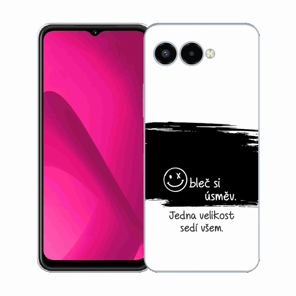 Gelový kryt mmCase na T-Mobile T Phone 3 - vtipný text 8 černobílé pozadí