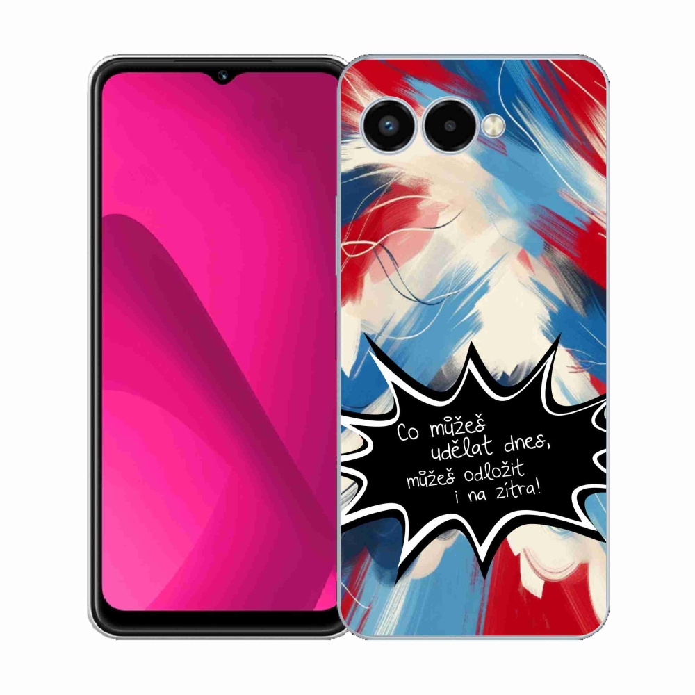 Gelový kryt mmCase na T-Mobile T Phone 3 - vtipný text 9 černé pozadí