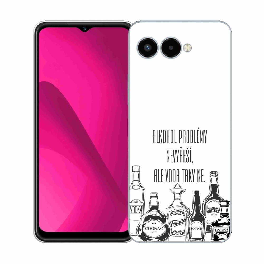 Gelový kryt mmCase na T-Mobile T Phone 3 - vtipný text bílé pozadí
