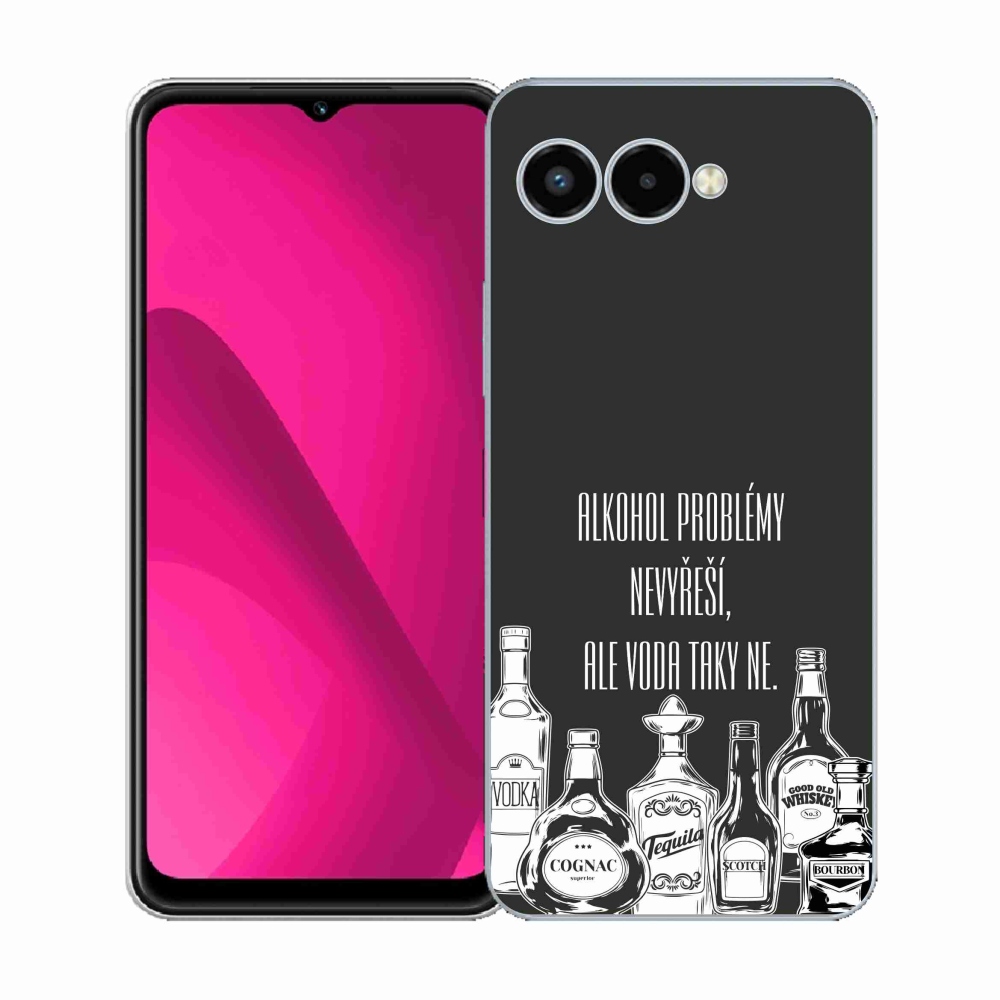 Gelový kryt mmCase na T-Mobile T Phone 3 - vtipný text černé pozadí