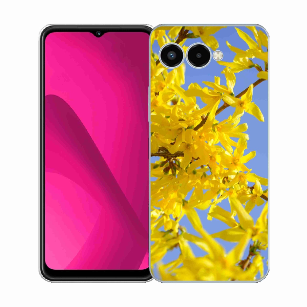 Gelový kryt mmCase na T-Mobile T Phone 3 - žluté květy