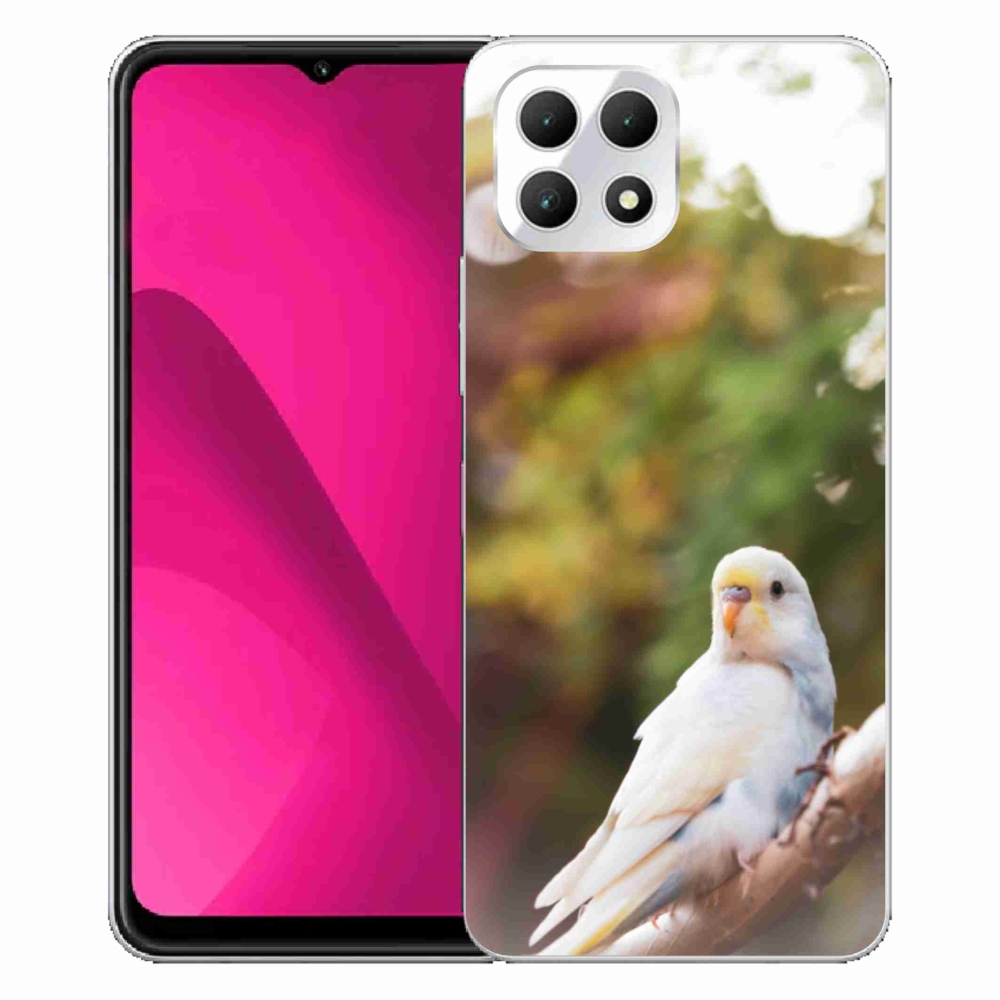 Gelový kryt mmCase na T phone 2 - andulka bílá