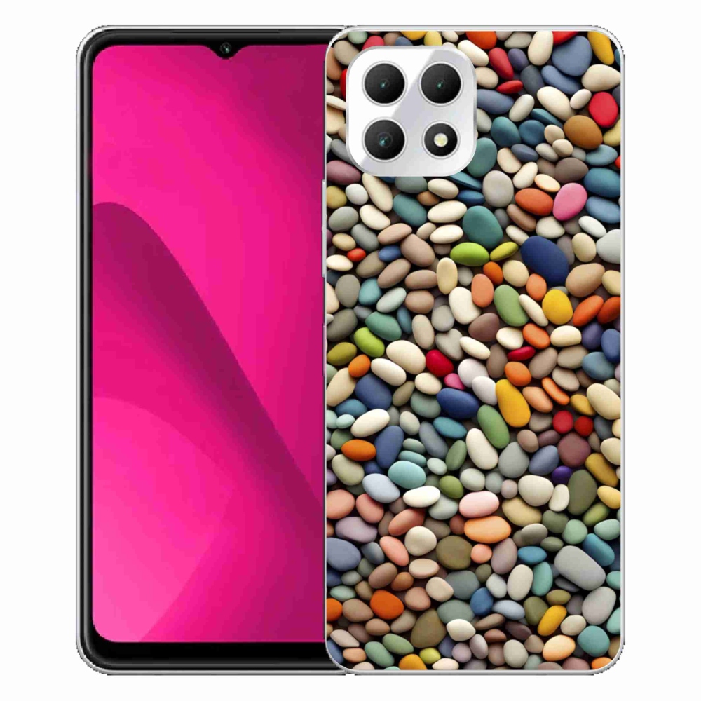 Gelový kryt mmCase na T phone 2 - barevné kamínky 2