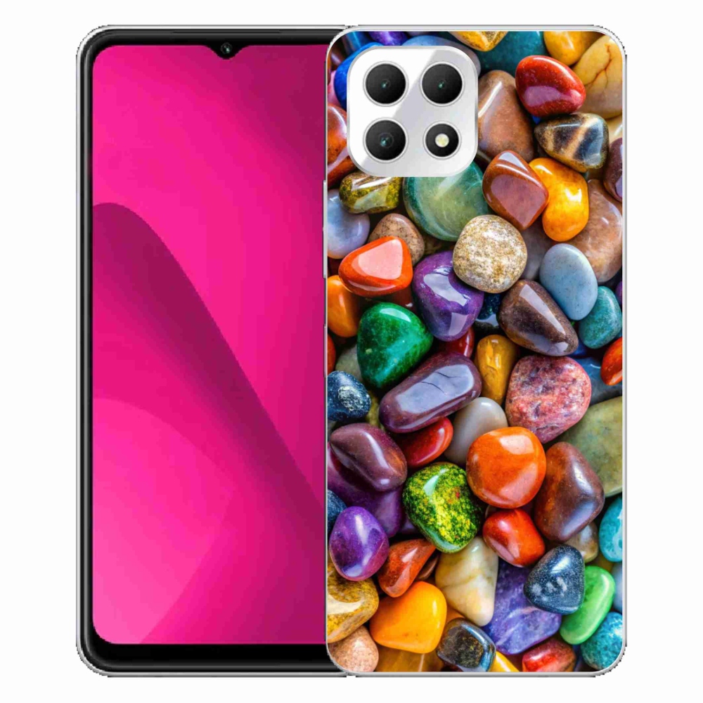 Gelový kryt mmCase na T phone 2 - barevné kamínky