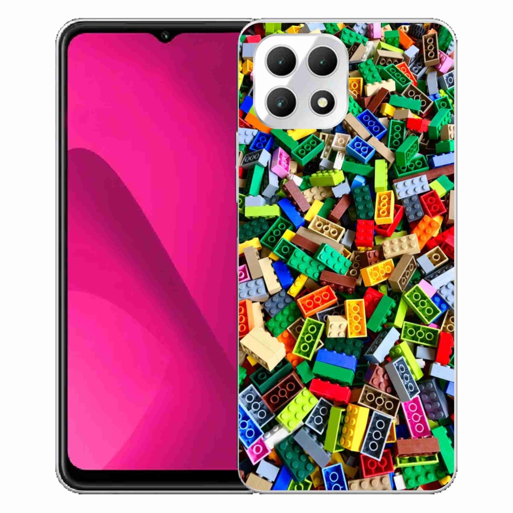 Gelový kryt mmCase na T phone 2 - barevné stavební kostky
