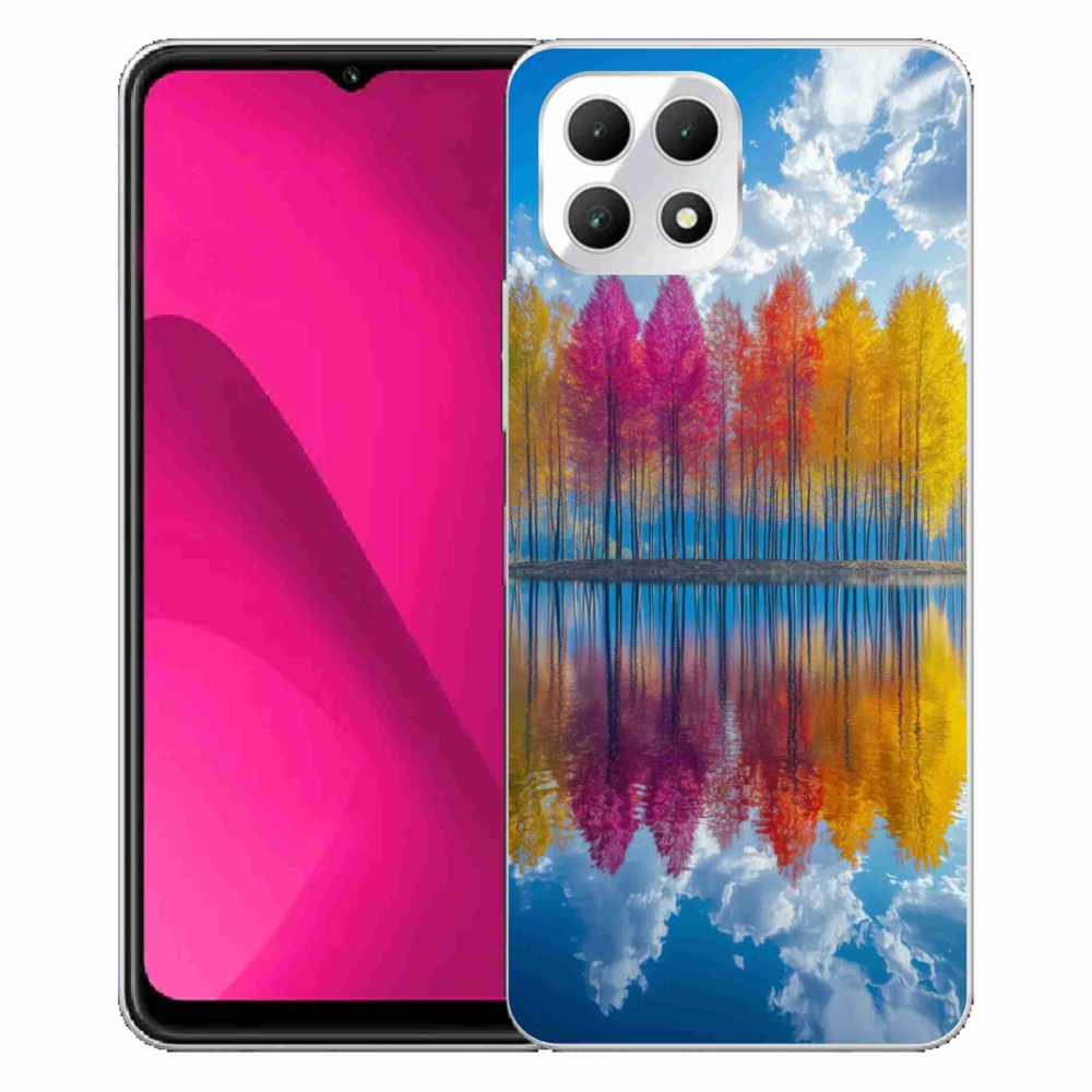 Gelový kryt mmCase na T phone 2 - barevné stromy